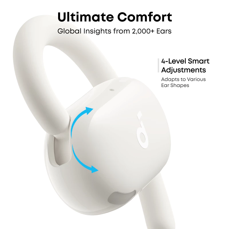 Soundcore by Anker AeroFit V20i OWS Open-Ear Headphones Adjustable Ear Hooks Ultra-Comfort Snug Fit Powerful Sound Clear Calls