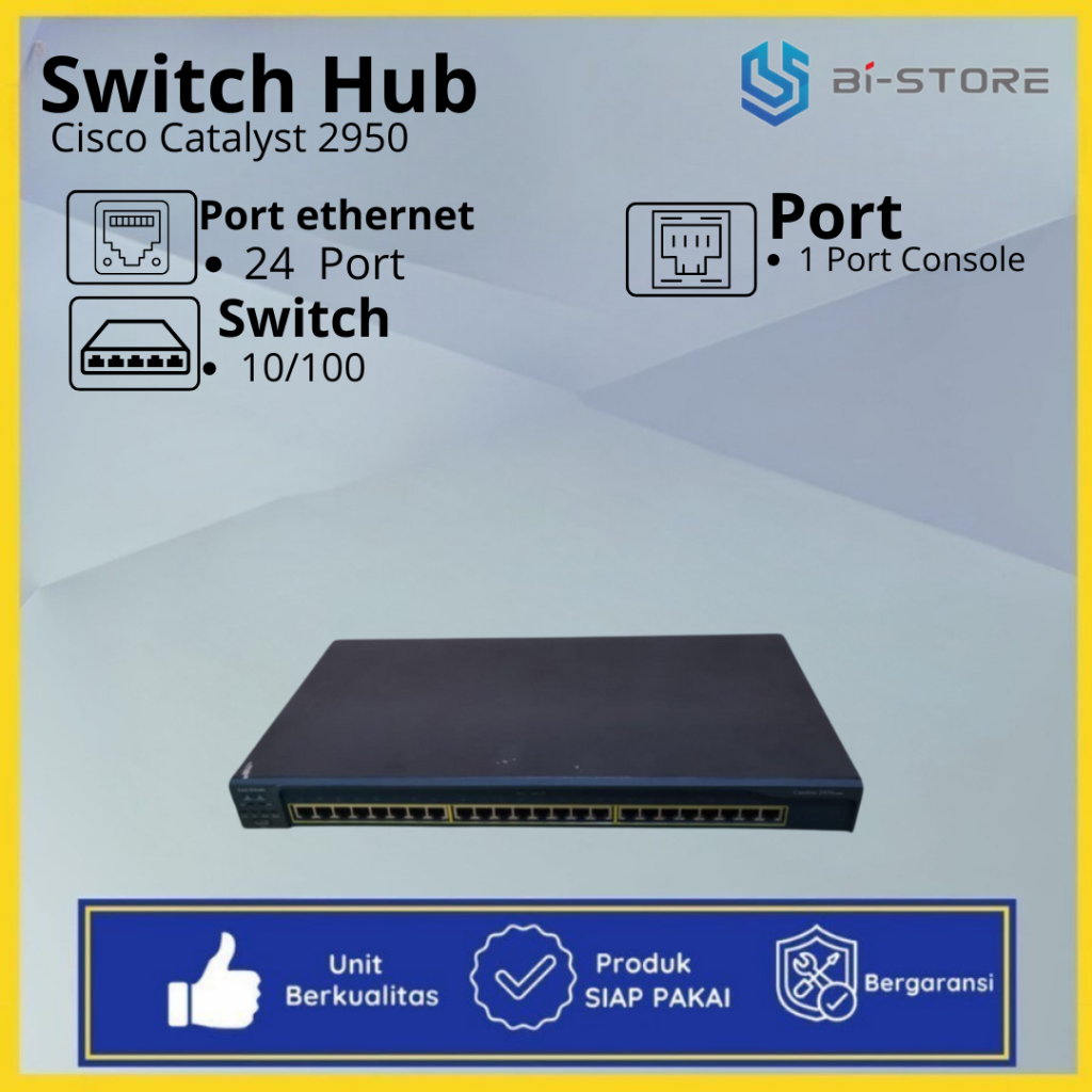 Jual Switch Hub Cisco Catalyst 2950 24 Port Normal Siap Pakai | Shopee ...