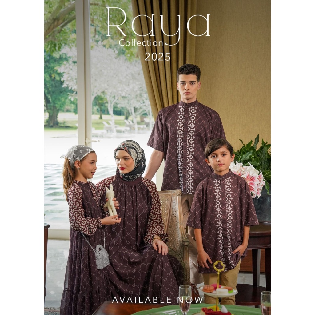 Jual VZ Raya Collection Monogram Lineage Dress All Size Premium Ceruty ...