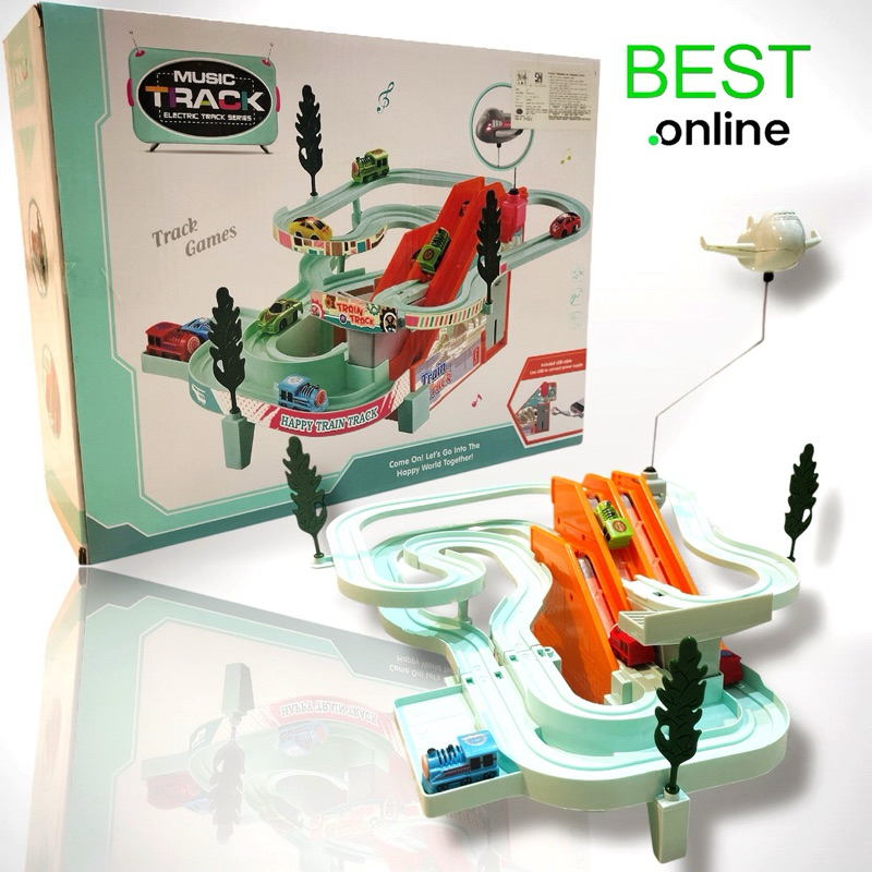 Jual Best-Mainan Track Jalur Mobilan Music Racer Electric Train Kereta ...