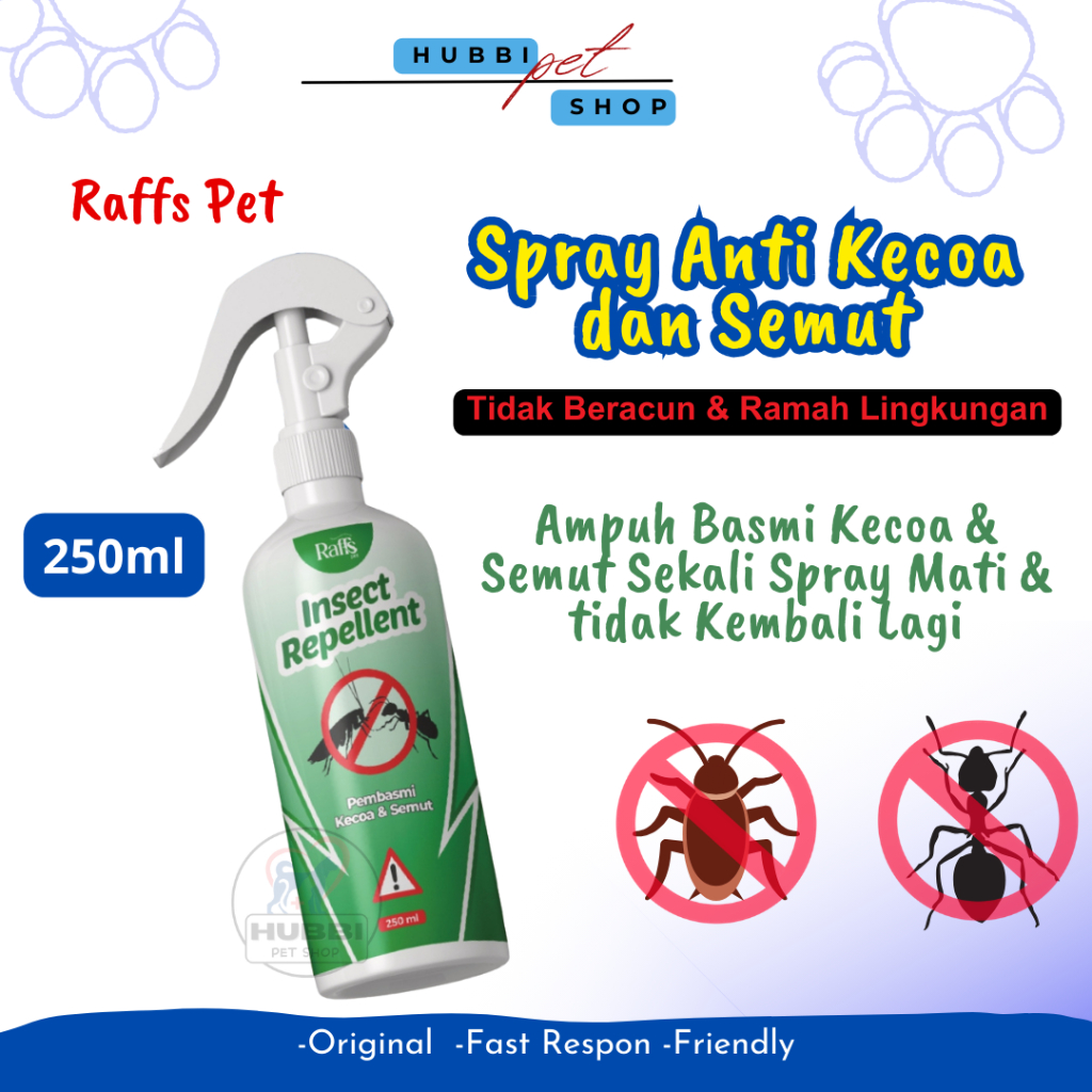 Jual Raffs Insect Repellent 250ml | Spray Pembasmi Kecoa & Semut Ampuh ...