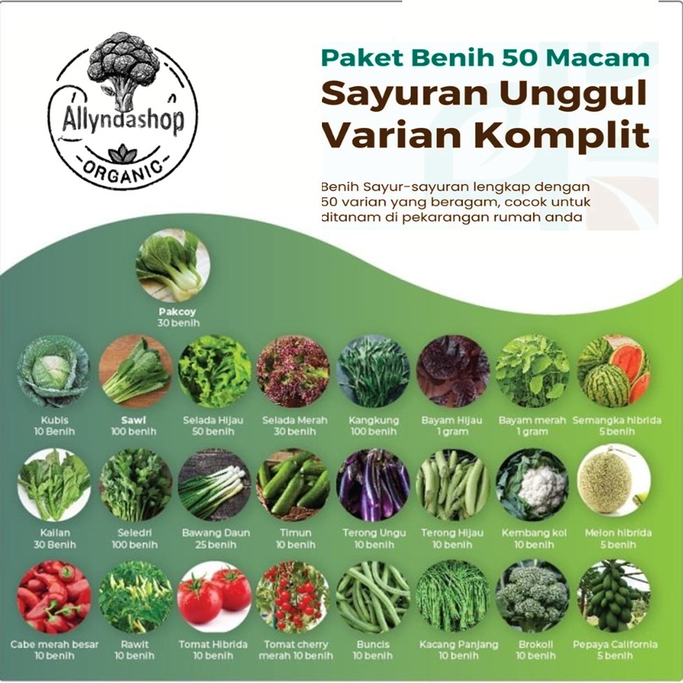 Paket Komplit Varian - Benih Bibit Sayur Sayuran