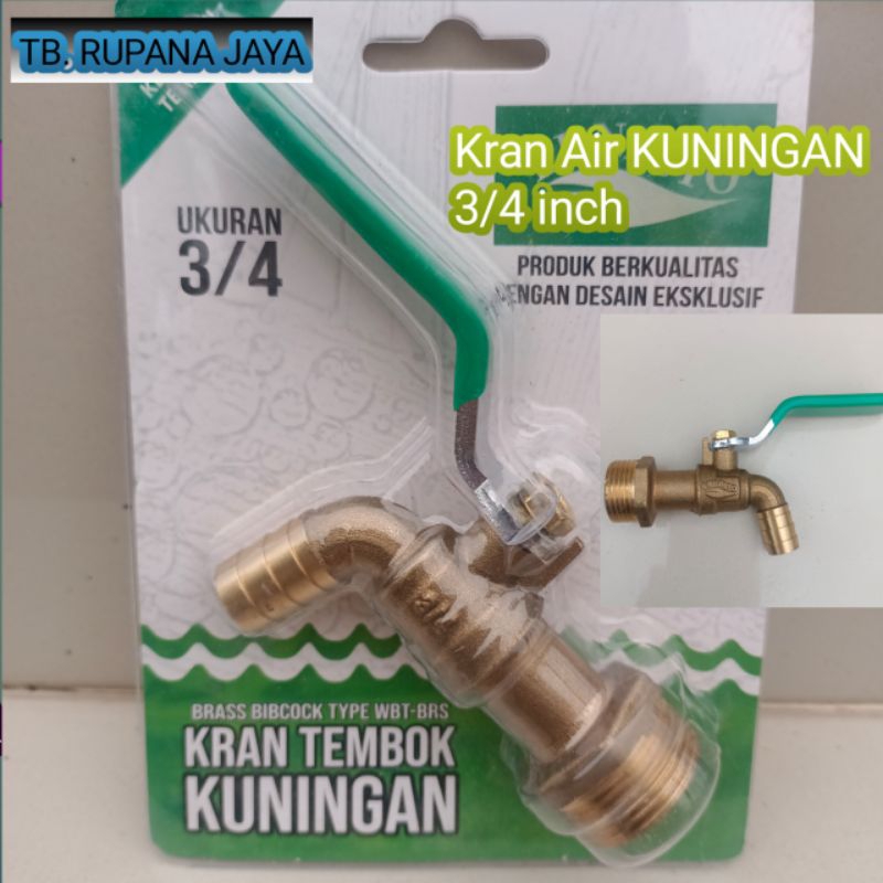 Jual KRAN AIR KUNINGAN / KRAN TEMBOK / KRAN TAMAN 3/4 INCH | Shopee ...