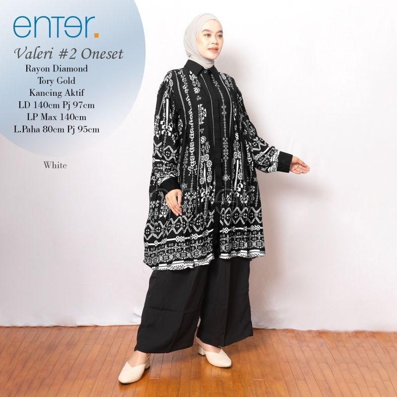 Jual setelan jumbo wanita kekinian ld fit 140 valeri set ORI Enter ...