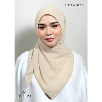 NEUT Hijab Segi Empat Premium Georgette Warna Neutral Square Hijab 120 Cm Jumbo By Hijhira