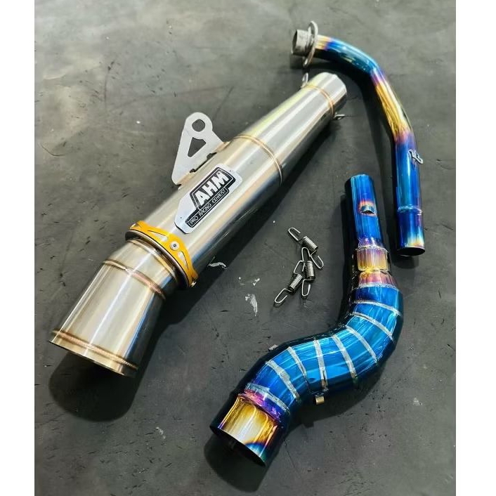 Jual Ahm Pipe canister conical open specs exhaust pipe for Wave 125 Xrm ...