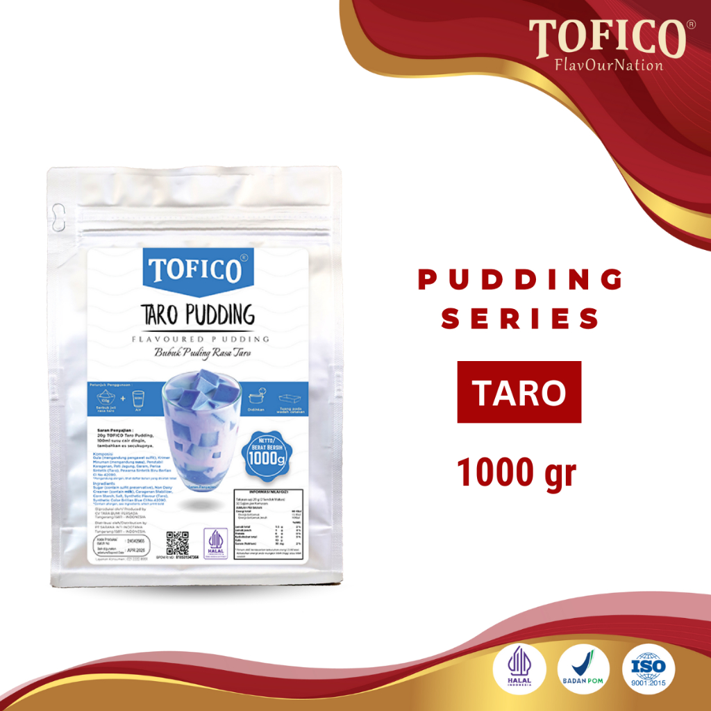 Jual Taro Pudding Powder Tofico /Bubuk Pudding Rasa Taro /Tofico Syrup ...