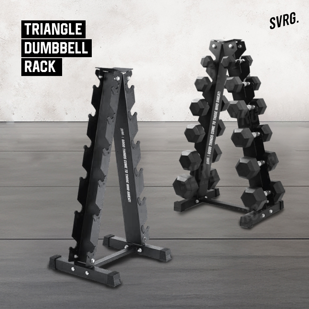 Jual SVRG Triangle Dumbbell Rack - Vertical Rack Dumbbell 6 Pairs ...