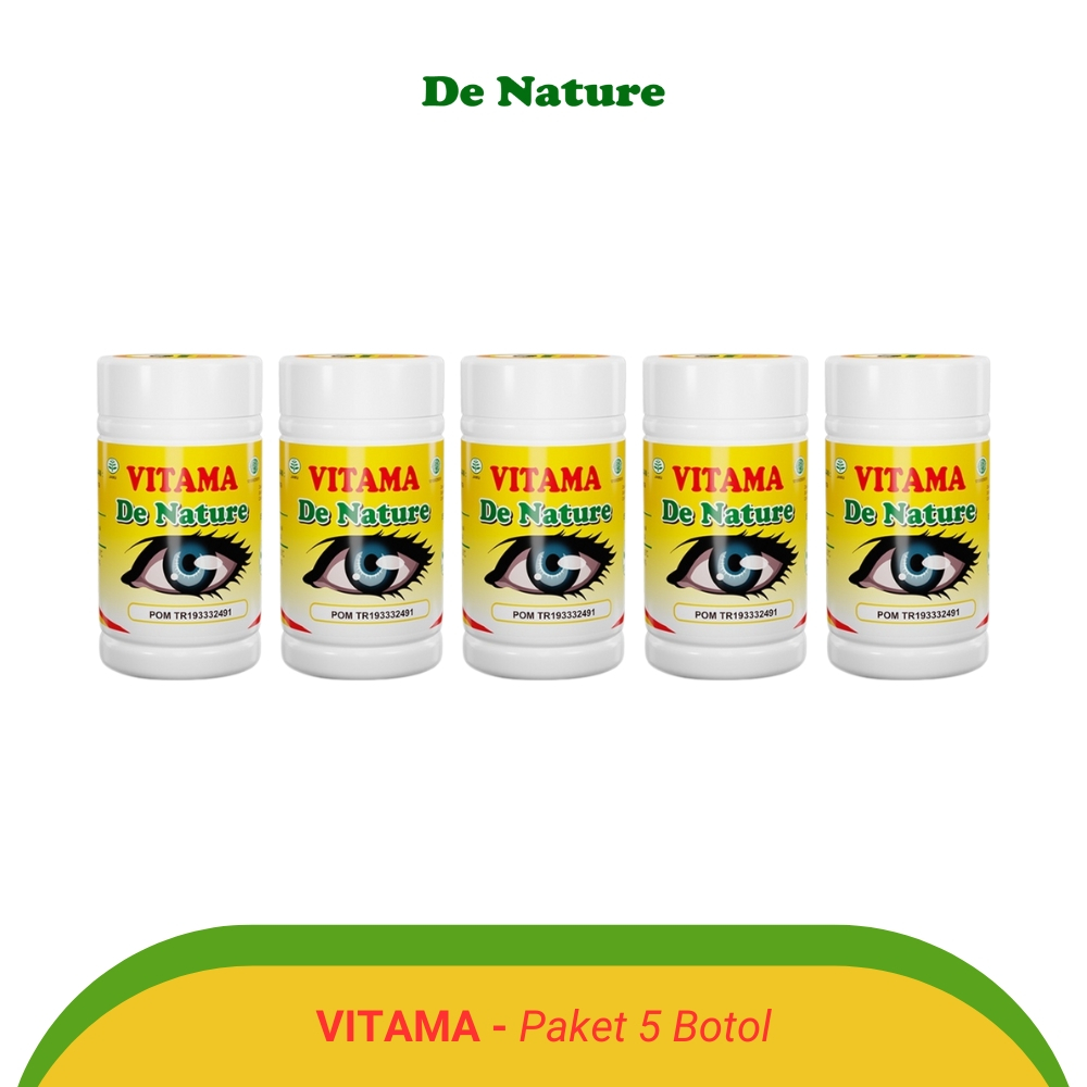 Jual DE NATURE - Vitama Kapsul Vitamin Mata - 50 Kapsul - Paket 5 Botol ...