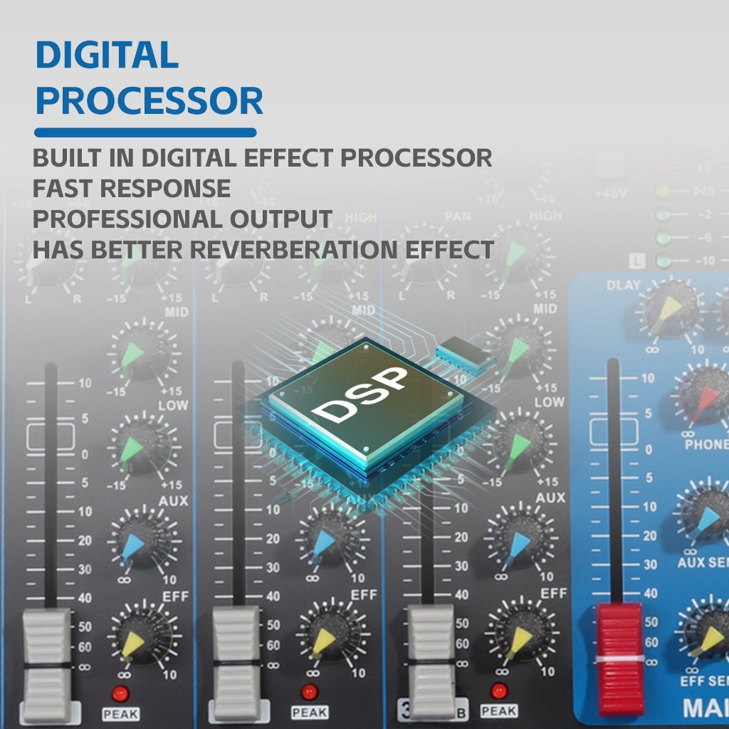 Jual Profesional Mixer Audio 4/7channel Bluetooth/PC/MP3 F4/F7 PRO ...