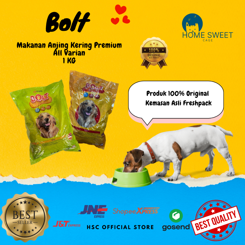 Jual BOLT DOG FOOD MAKANAN Anjing KERING PREMIUM 1KG TERMURAH UNTUK ...
