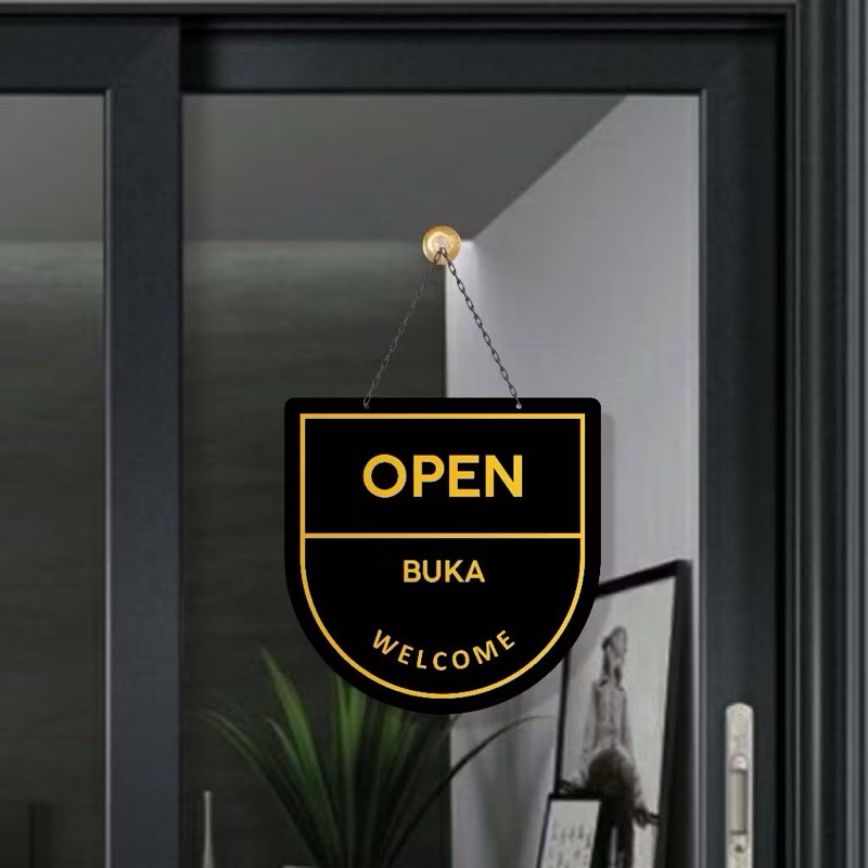 Jual Sign Board Acrylic Open Close Buka Tutup / Petunjuk Open closed 2 ...