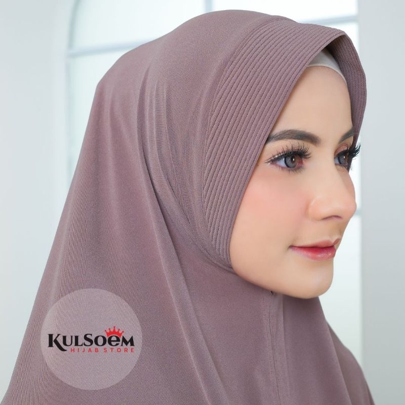 Kulsoem - Hijab instan ALYA Size L  - Kerudung Bergo premium