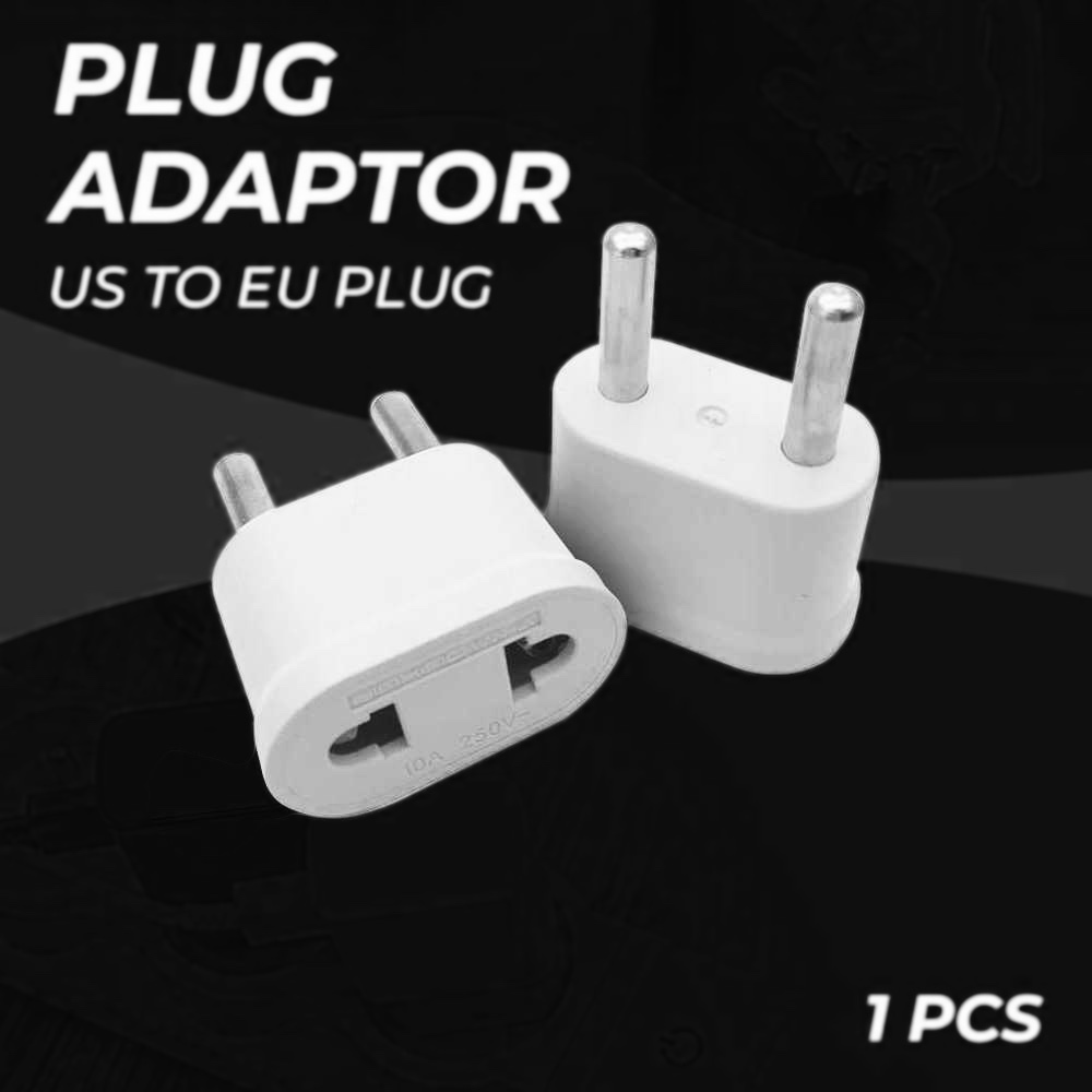 Jual adaptor steker konektor listrik us to eu plug bulat indonesia 10A ...