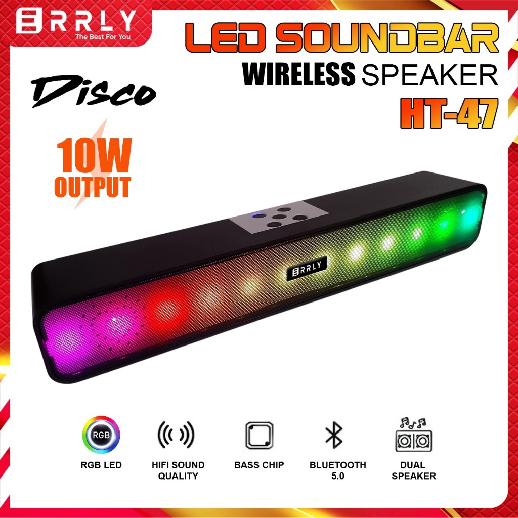Jual Speaker Bluetooth ERRLY HT47 Disco LED 14 RGB LIGHT Soundbar ...