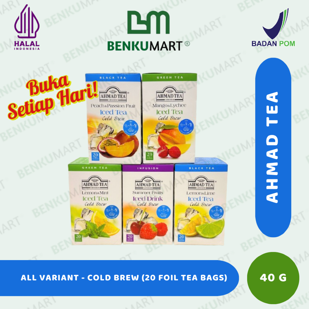 Jual Ahmad Tea All Variants - 40gr | COLD BREW - Iced Tea - 20 Tea Bags ...