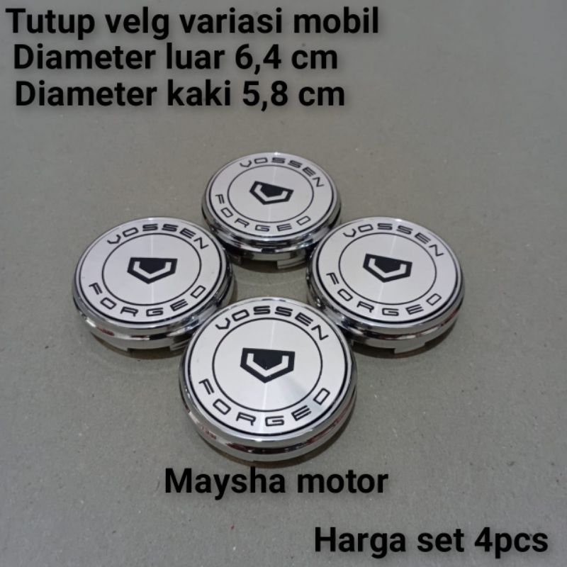 Jual Dop roda tutup velg mobil racing variasi chrome logo VOSSEN ...