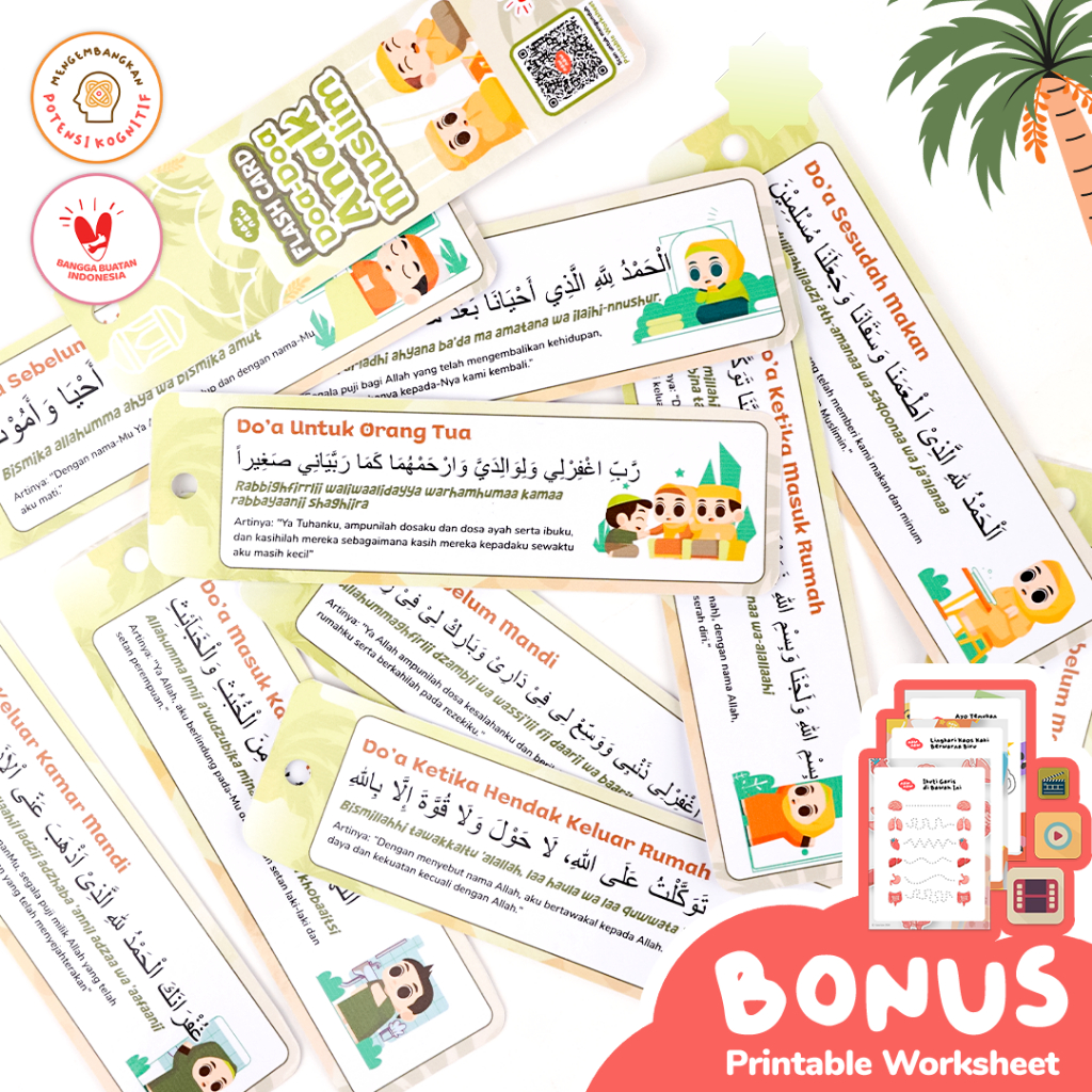 Jual nawnaw - Flash Card Doa Anak Islami, Doa Sehari Hari Untuk Anak ...