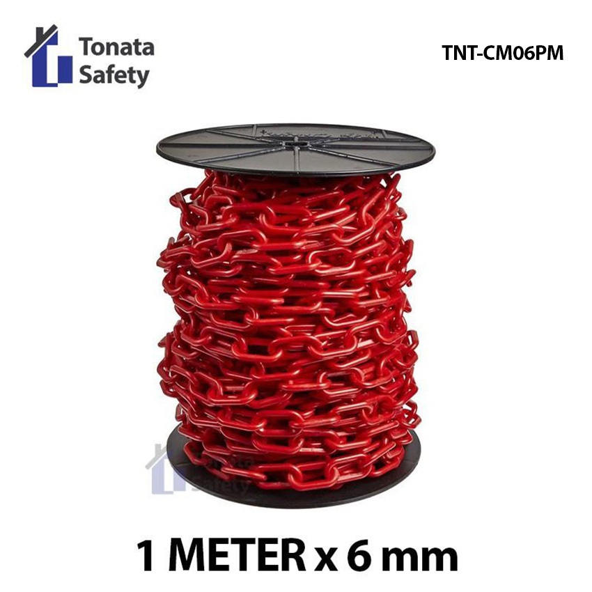 Jual Tonata Plastic Chain Cone Chain Merah 6mm Per Meter | Shopee Indonesia
