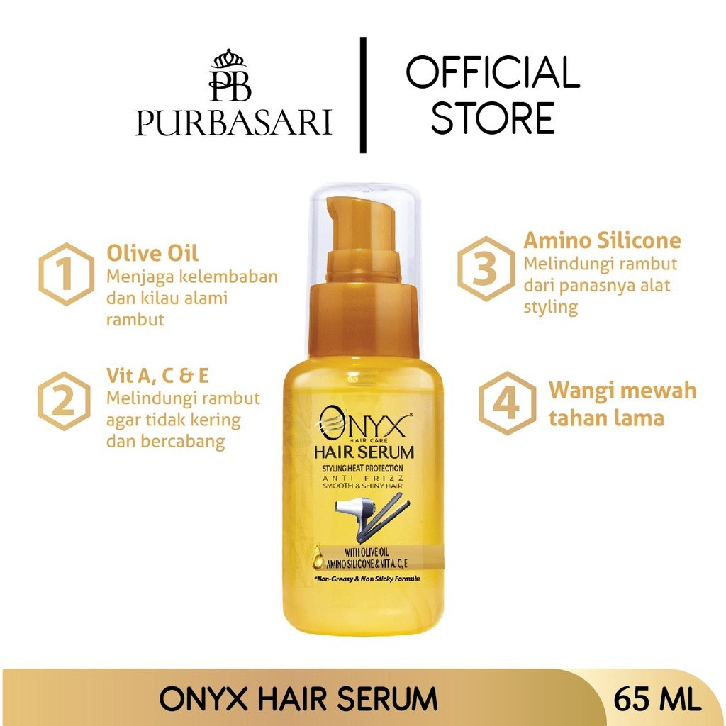 Jual ONYX Hair Serum | Styling Heat Protection Perawatan Rambut Kering ...