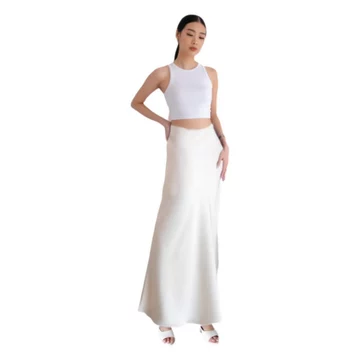 TWINGKLE Jennie Rok Satin Long Skirt Rok Satin Panjang