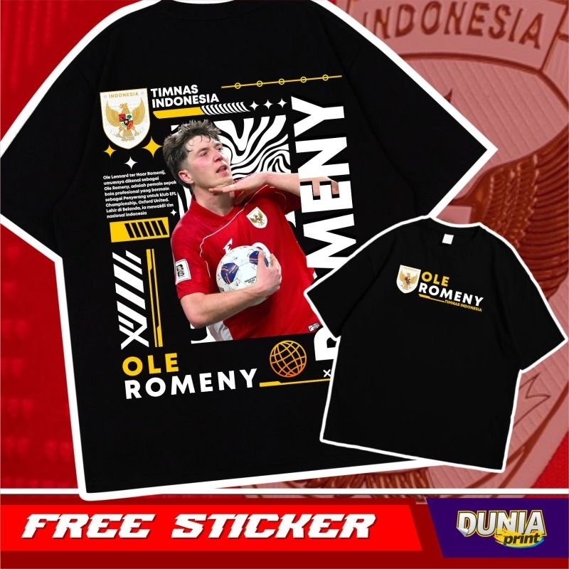 Jual (free sticker + ganci)KAOS PREMIUM TIMNAS INDONESIA OLE ROMENY ...