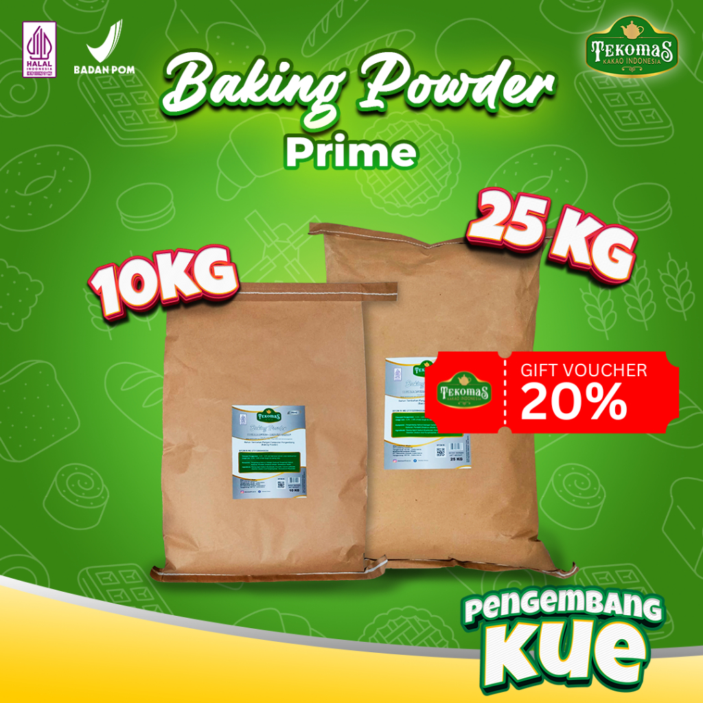 Jual TEKOMAS – Baking Powder Double Acting Prime 10 kg 25 kg Bahan Kue ...