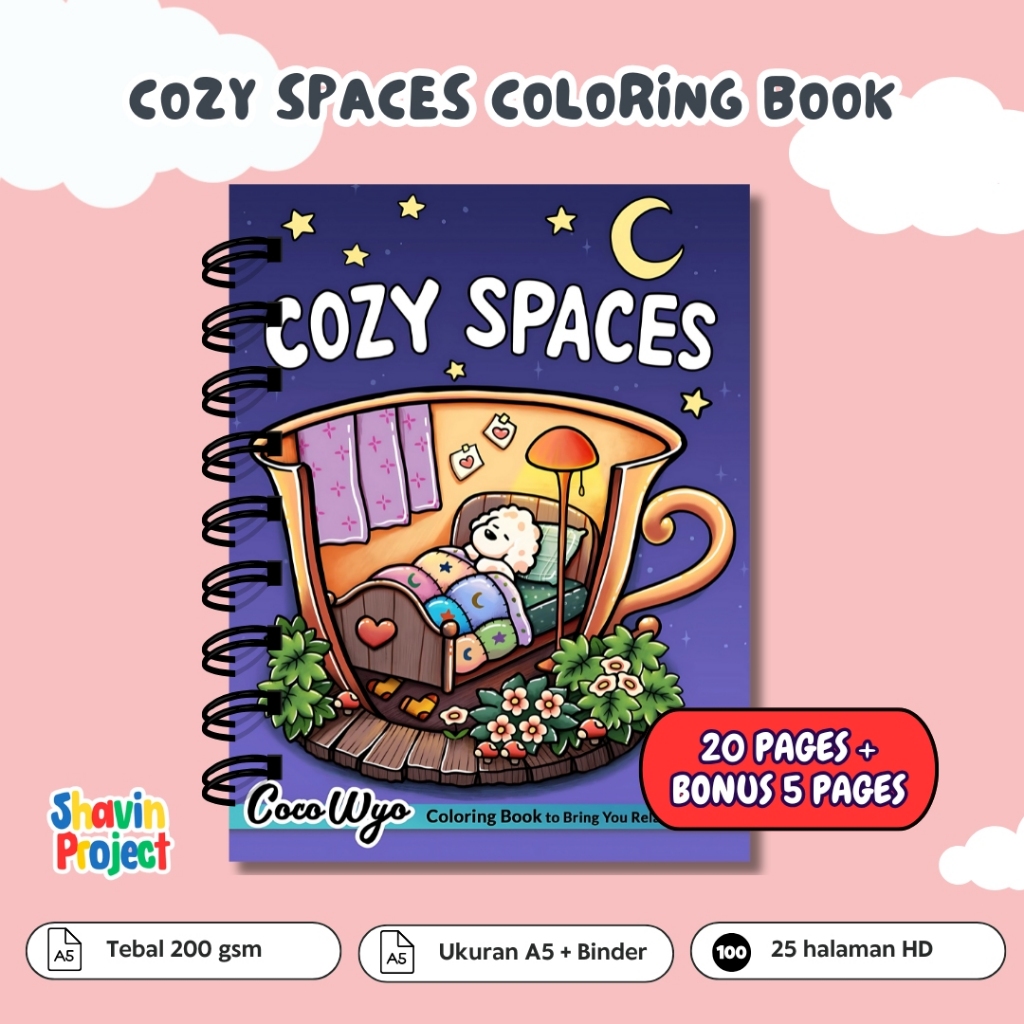 Jual Coco Wyo Cozy Spaces Coloring Book Buku Mewarnai Untuk Remaja ...