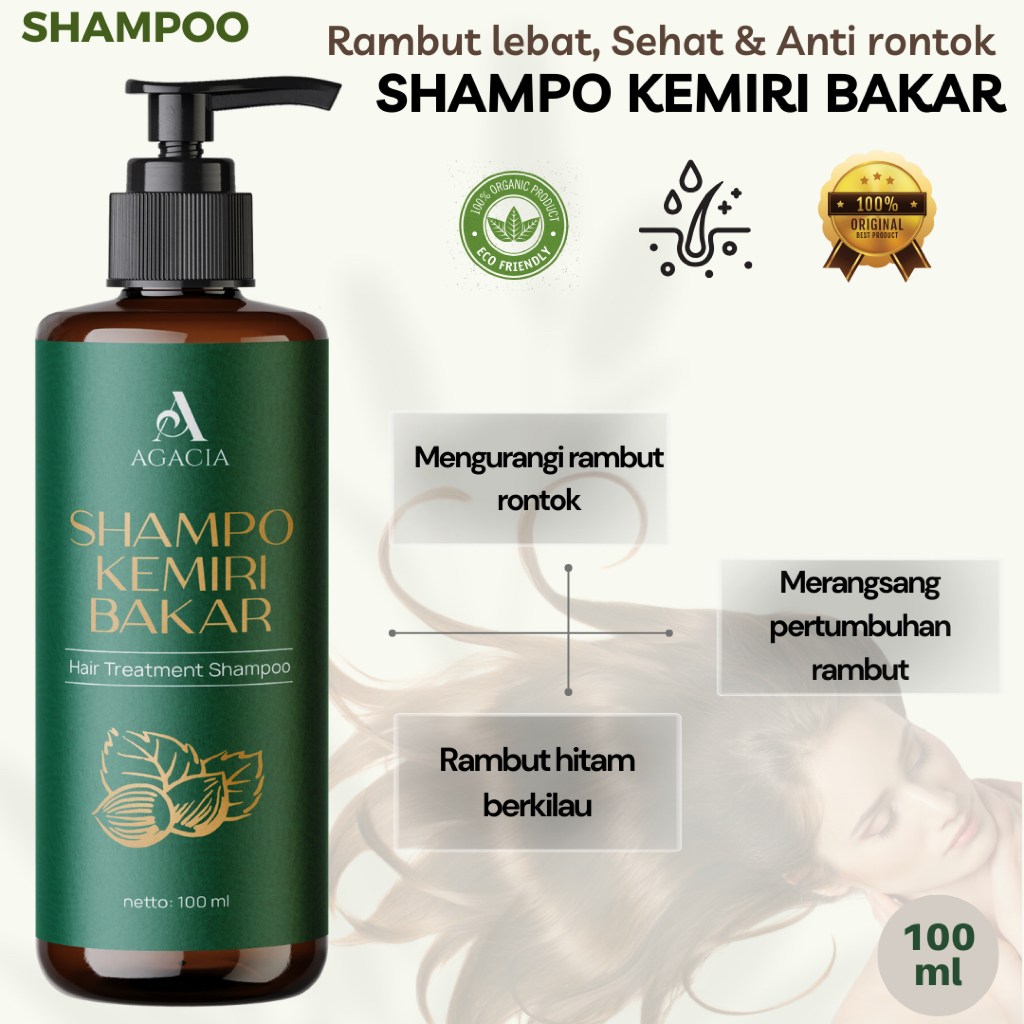 Jual SHAMPOO KEMIRI HITAM BY AGACIA PENUMBUH RAMBUT - Penghitam Rambut ...