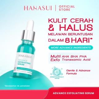 Hanasui Advance Exfoliating Serum - Kurangi Beruntusan Jerawat Komedo Cerah & Halus Lactid Acid, Gylocic Acid, Tranexamic Acid