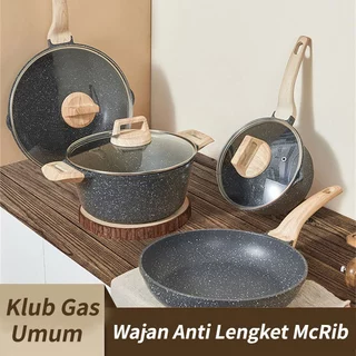 Antilengket Peralatan Masak 7PCS Hitam Anti Lengket Hemat Energi