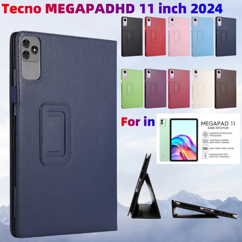 Jual TECNO MEGAPAD 11 FLIP CASE LEATHER STANDING COVER SLOT PENCIL ...