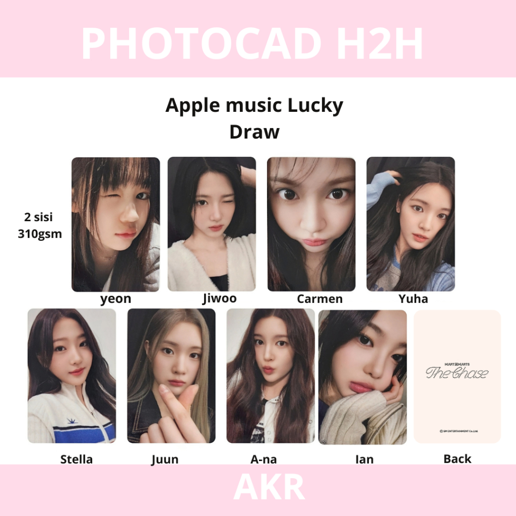 Jual PHOTOCARD UNOFFICIAL H2H HEARTS TO HEARTS 2 SISI 310GSM LAMINASI 2 ...