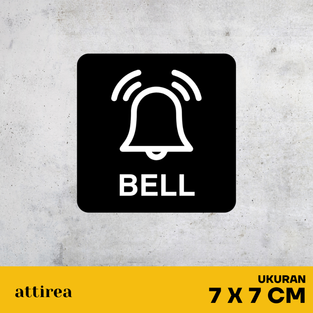 Jual Sign Akrilik Bell 7 x 7 cm | Papan Petunjuk Signage Berperekat ...