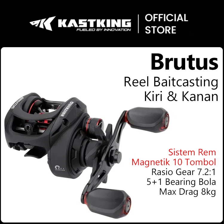 Jual [100% ASLI] KASTKING BRUTUS Reel BC Baitcasting Reel Pancing