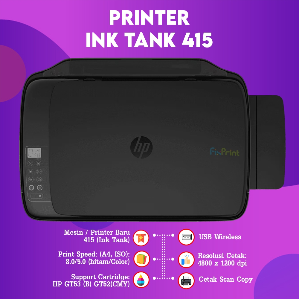 Jual FixPrint Printer HP Smart Tank 580 520 InkTank 415 Print Scan Copy ...