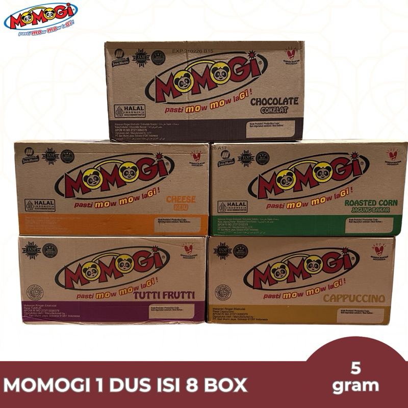 Jual [1DUS Isi 8 Box ] Momogi Stick Snack Makanan Ringan- Coklat Keju