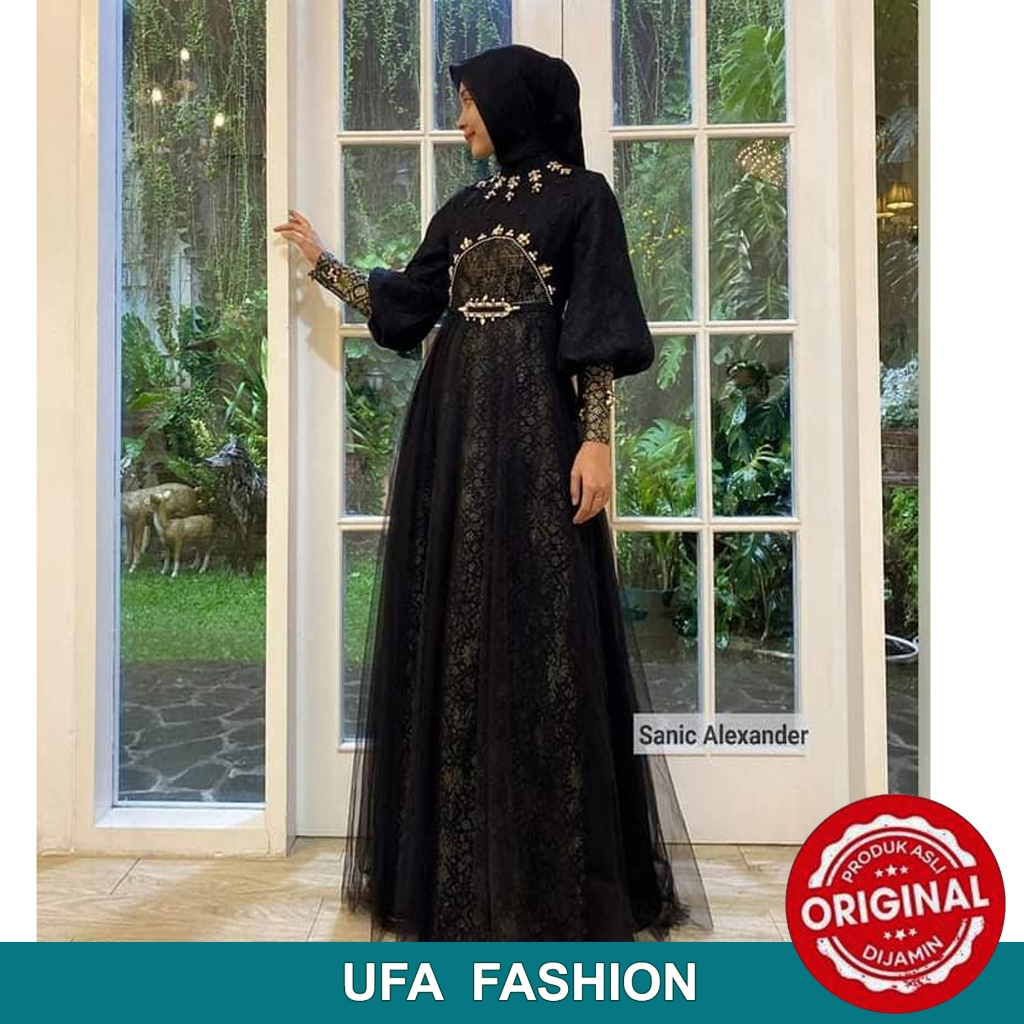 Jual SANIC ALEXANDER Camelia Dress -- Baju pesta muslimah mewah elegan ...