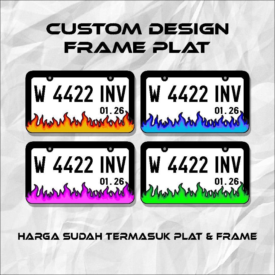 Jual Frame Plat Nomor motor Model JDM Api Viral PNP disemua motor ...
