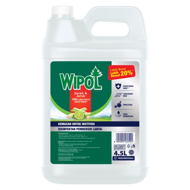 Jual NSPIRED Wipol Professional Disinfektan Pembersih Lantai Sereh ...