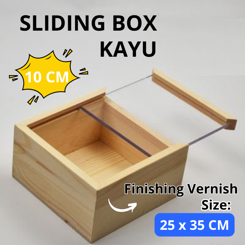 Jual PARCEL LEBARAN/ SLIDING BOX KAYU 10CM 25 x 35 CM | Shopee Indonesia