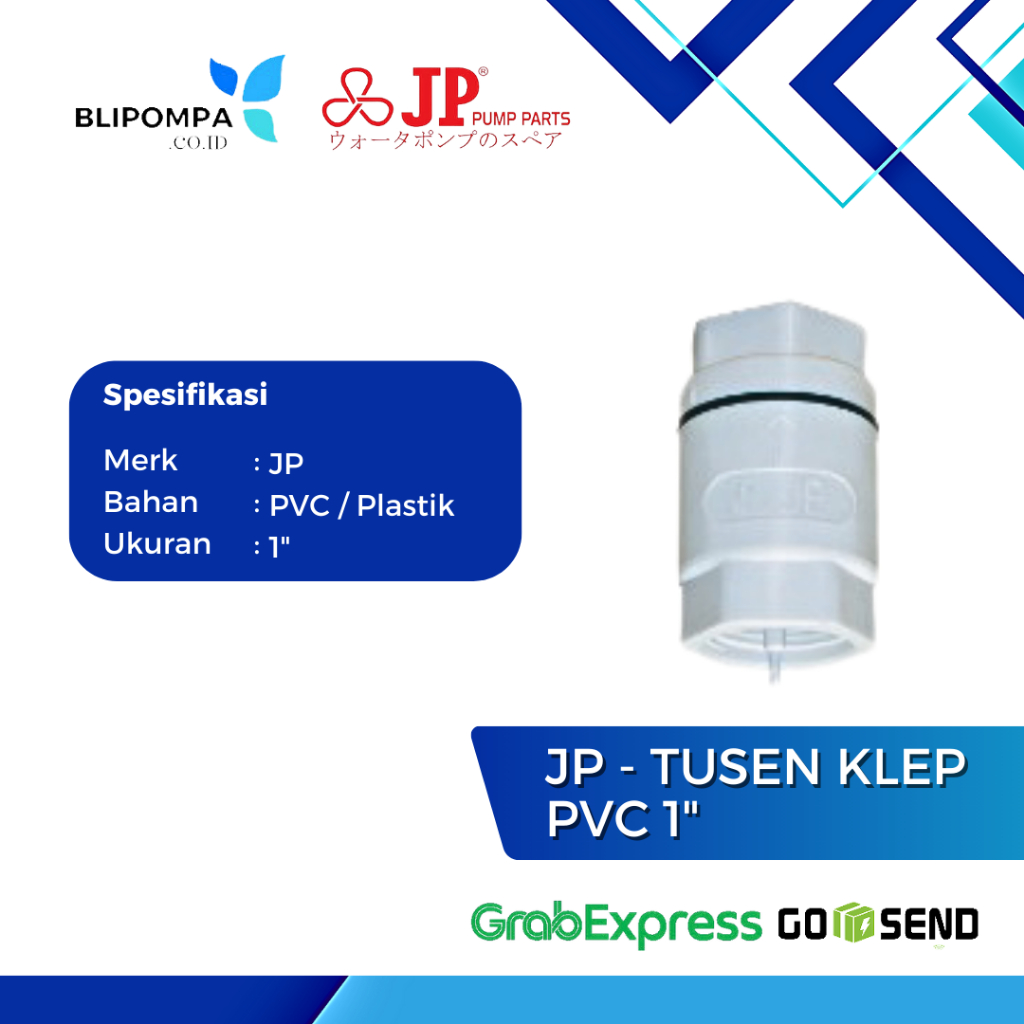 Jual JP - TUSEN KLEP PVC 1” valve | Shopee Indonesia