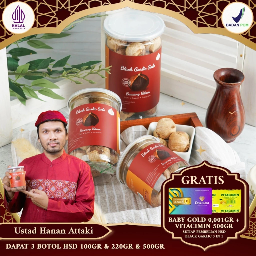 HSD Black Garlic Solo ( Bawang Hitam Tunggal). Dapatkan di Shopee sekarang!