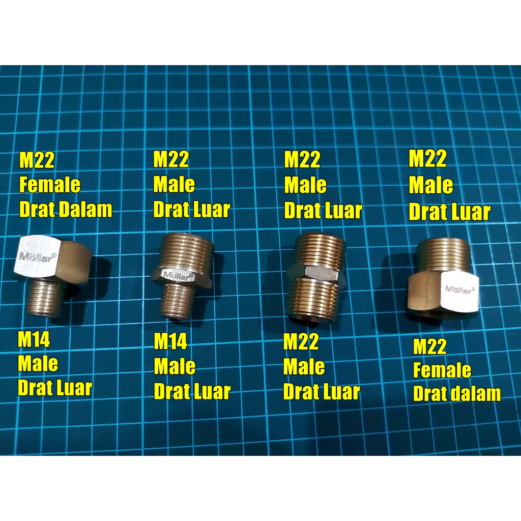 Jual Konektor selang mesin jet cleaner NEPEL M22 M14 Adapter Konverter ...