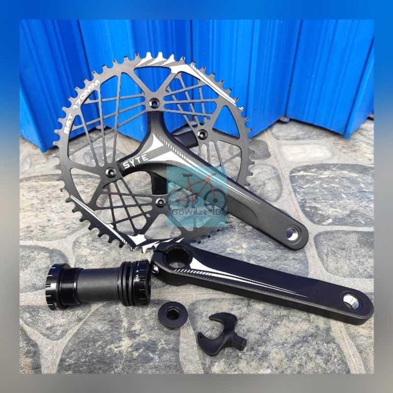 Jual Crank Set Gear Gir Sepeda 54T Alloy SYTE ST-M123 Include BB HT2 ...
