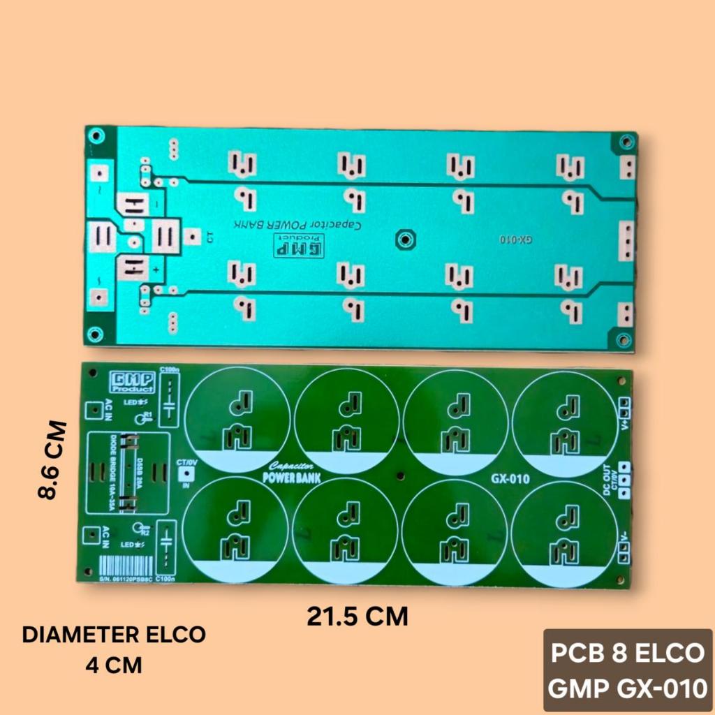 Jual PCB 8 Elco GMP GX-010 / Power Bank 8 Elco GMP GX010 / PCB Elko 8 ...