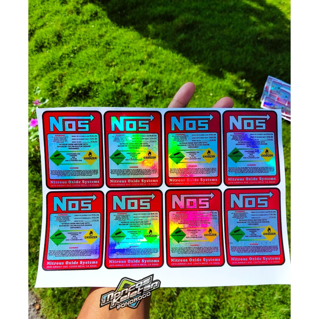 Jual stiker NOS hologram warning Sticker NOS cutting print and cut ...