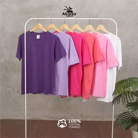 Kaos Polos 24s Lengan Pendek Cotton Combed 24s S 2XL Akarsa Apparel