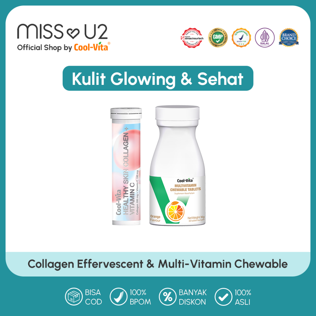 Jual Coolvita bundling 1 Tube Collagen Effervescent Rasa Peach (10 ...
