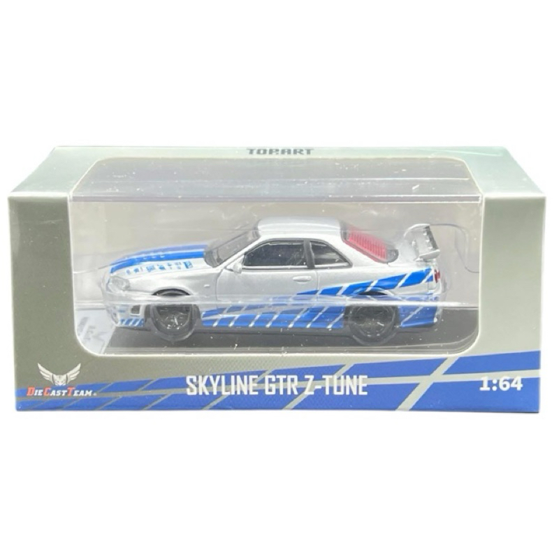 Jual DCT X TopArt 64 Nissan Skyline R34 Z-Tune FNF Silver Blue | Shopee ...